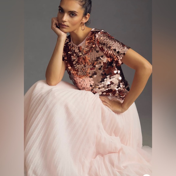 NWT Anthropologie/Eva Franco Aja Sequined Party Top Size S - Picture 2 of 8